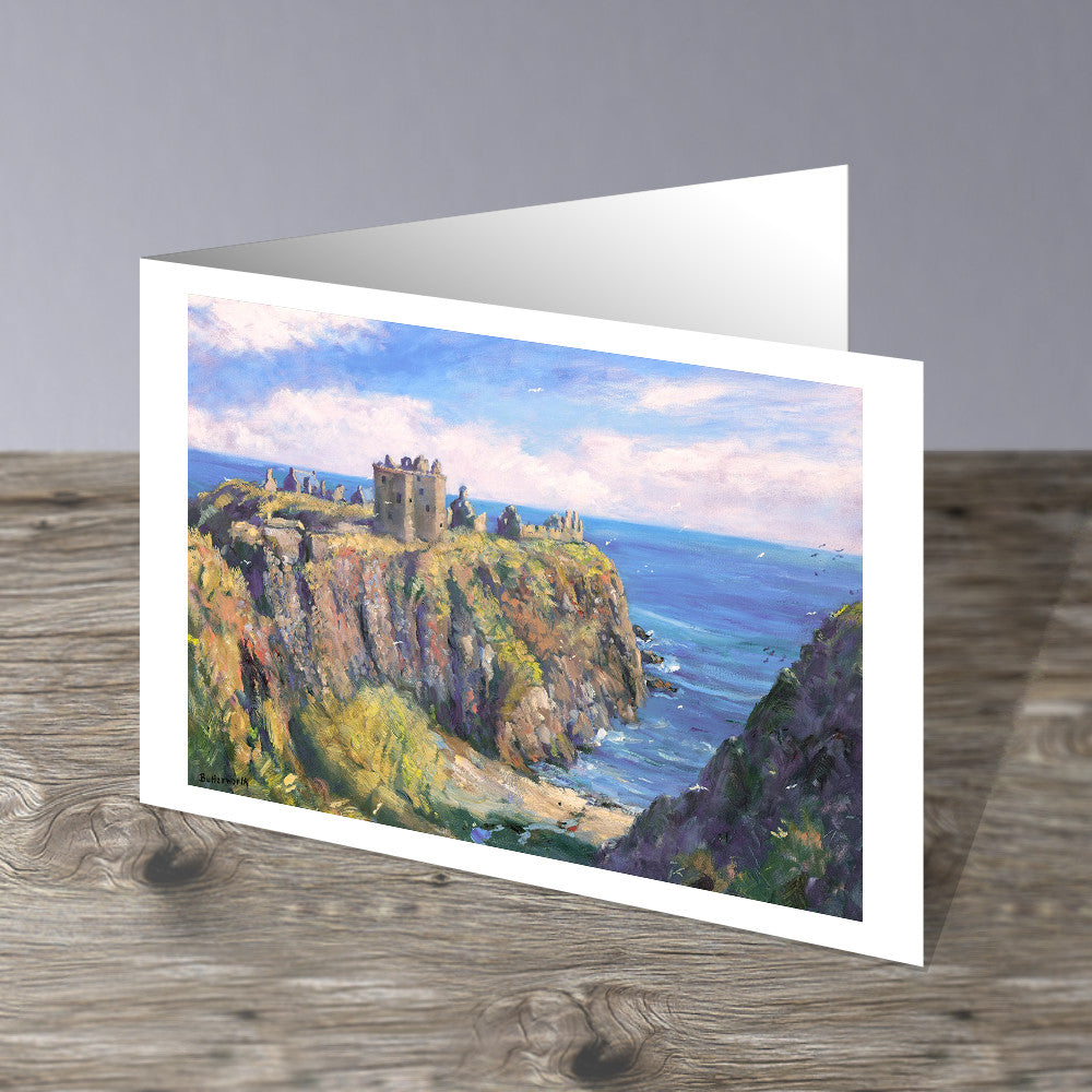 Dunnottar Castle in Aberdeenshire this image is a greeting card by Howard Butterworth Available to purchase from The Scottish Fine Art Gallery in Aberdeenshire