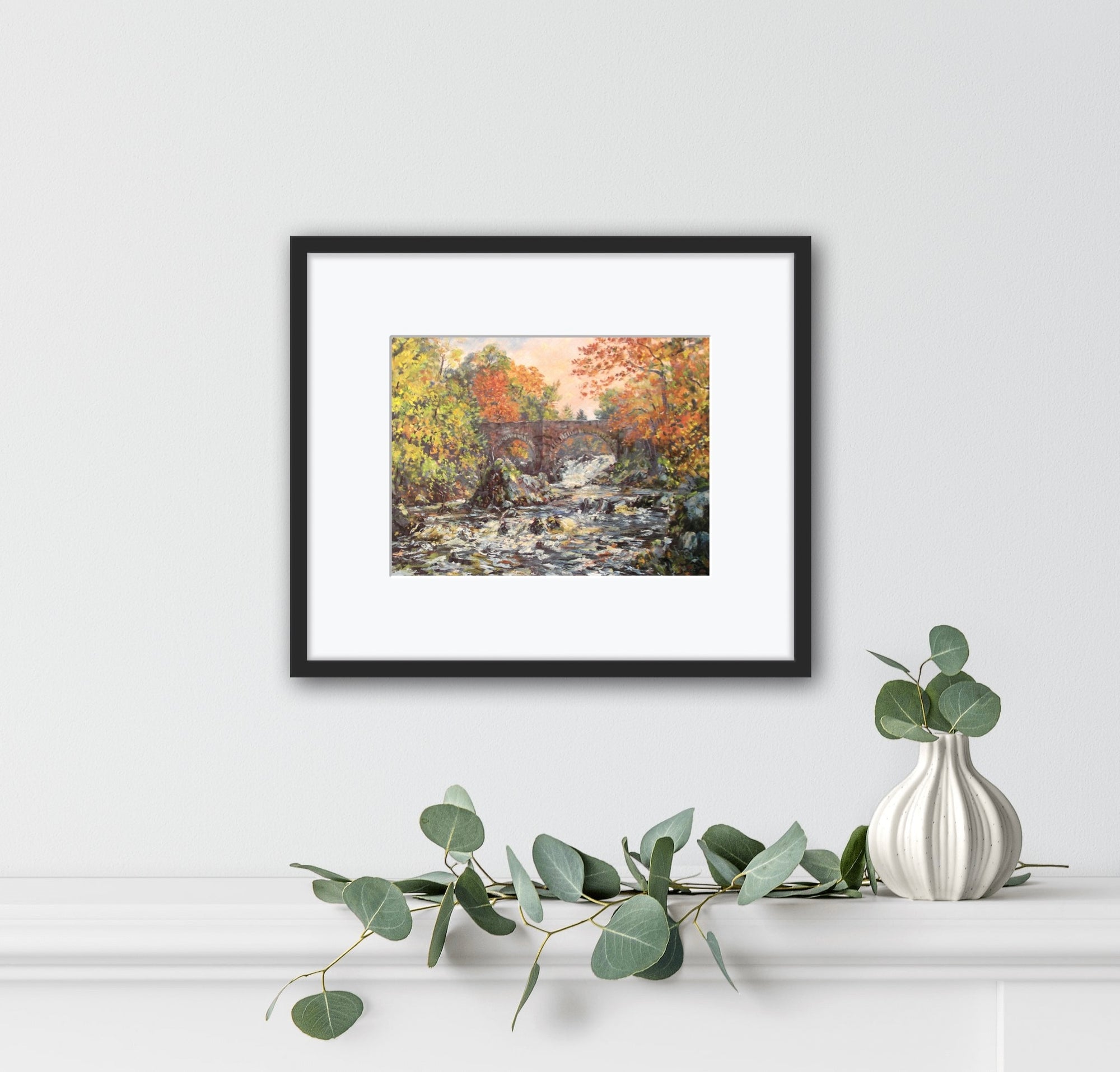 "Autumn Torrents" - Fine Art Print of Falls of Feugh
