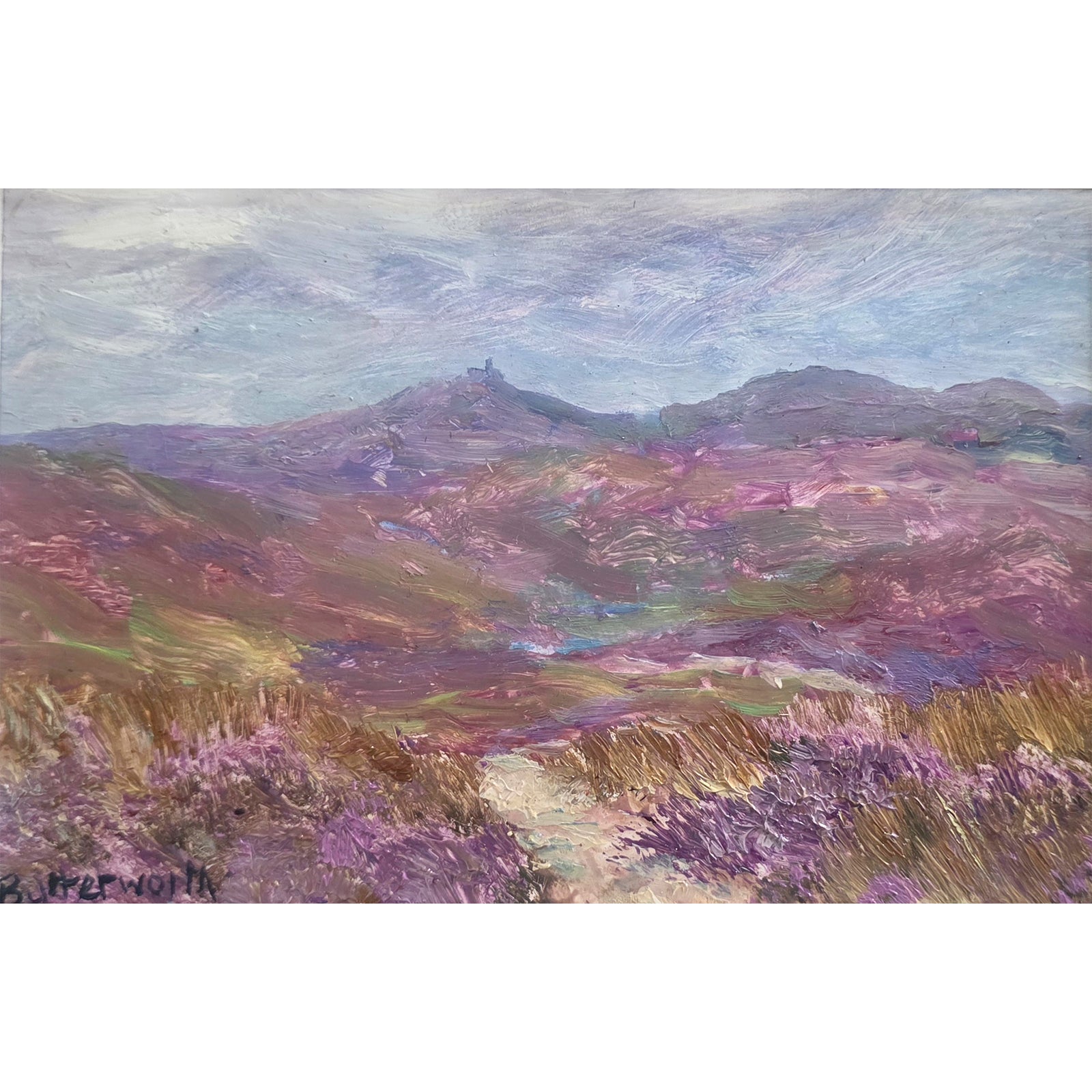 'Clochnaben heather' - Original painting of Feughside