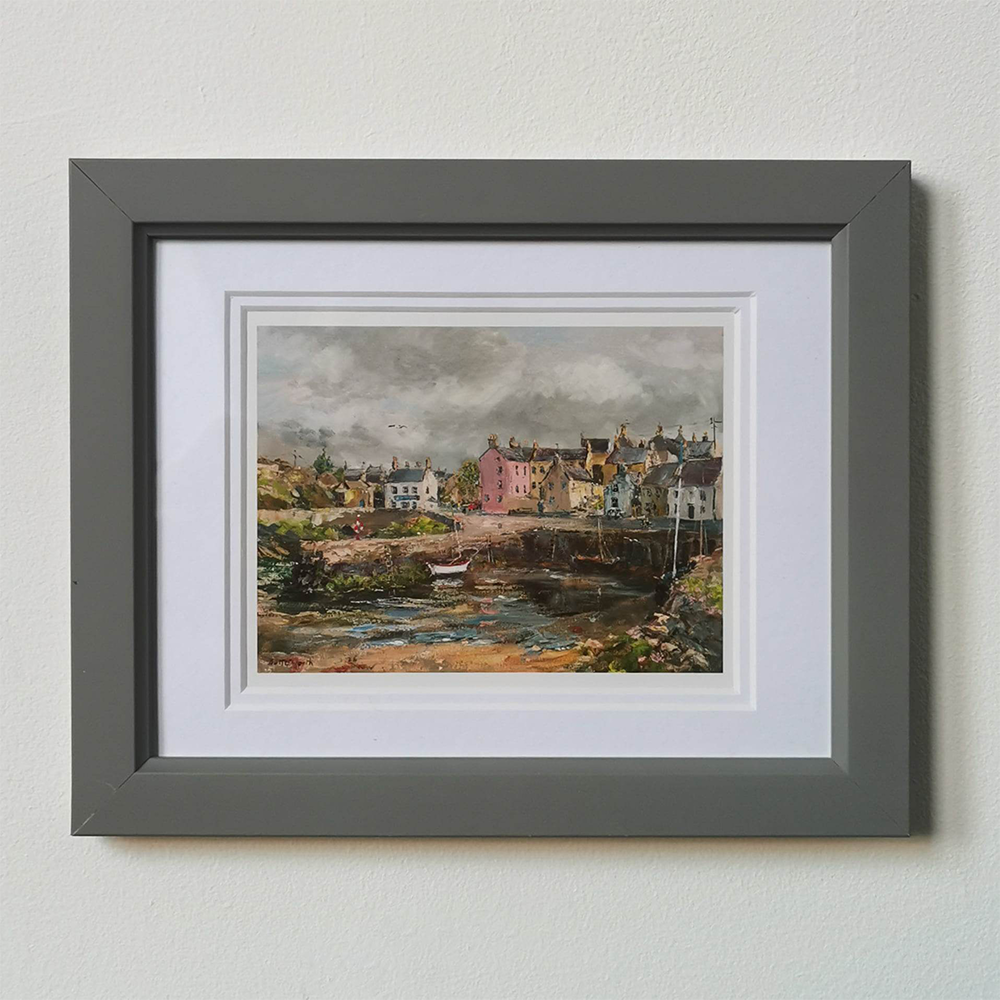 Framed Portsoy Harbour Card