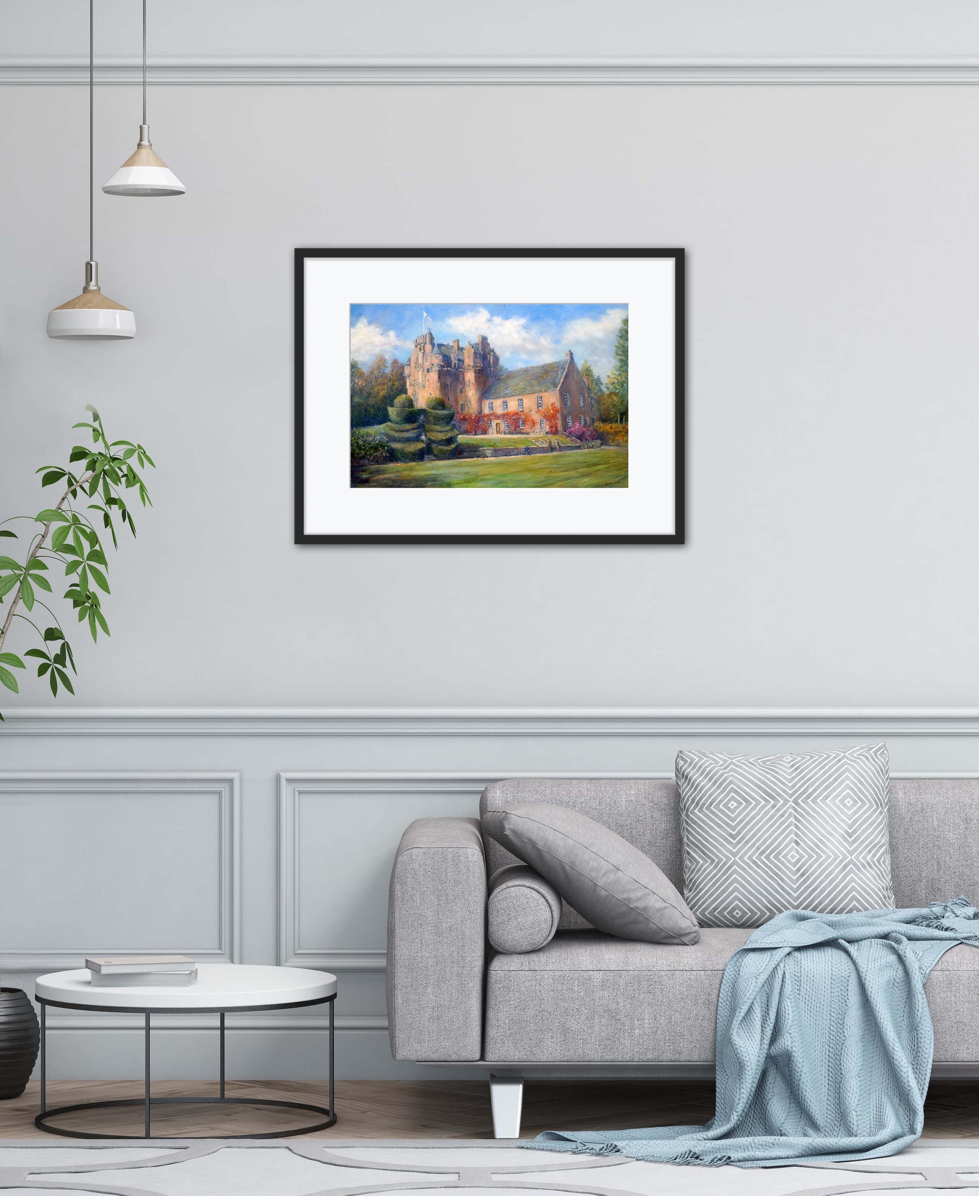 "In Autumn Sunshine" - Fine Art Print of Crathes Castle