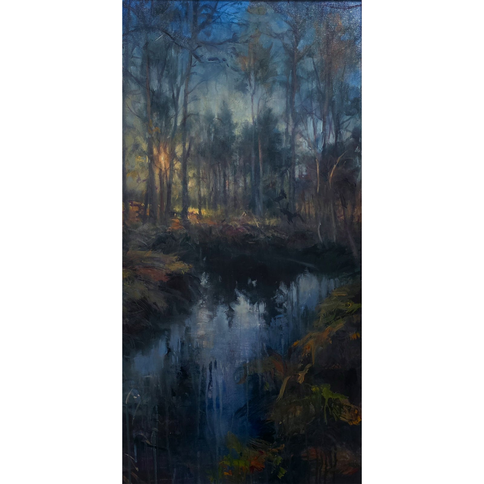'Dawn at the forest pool' - Original painting