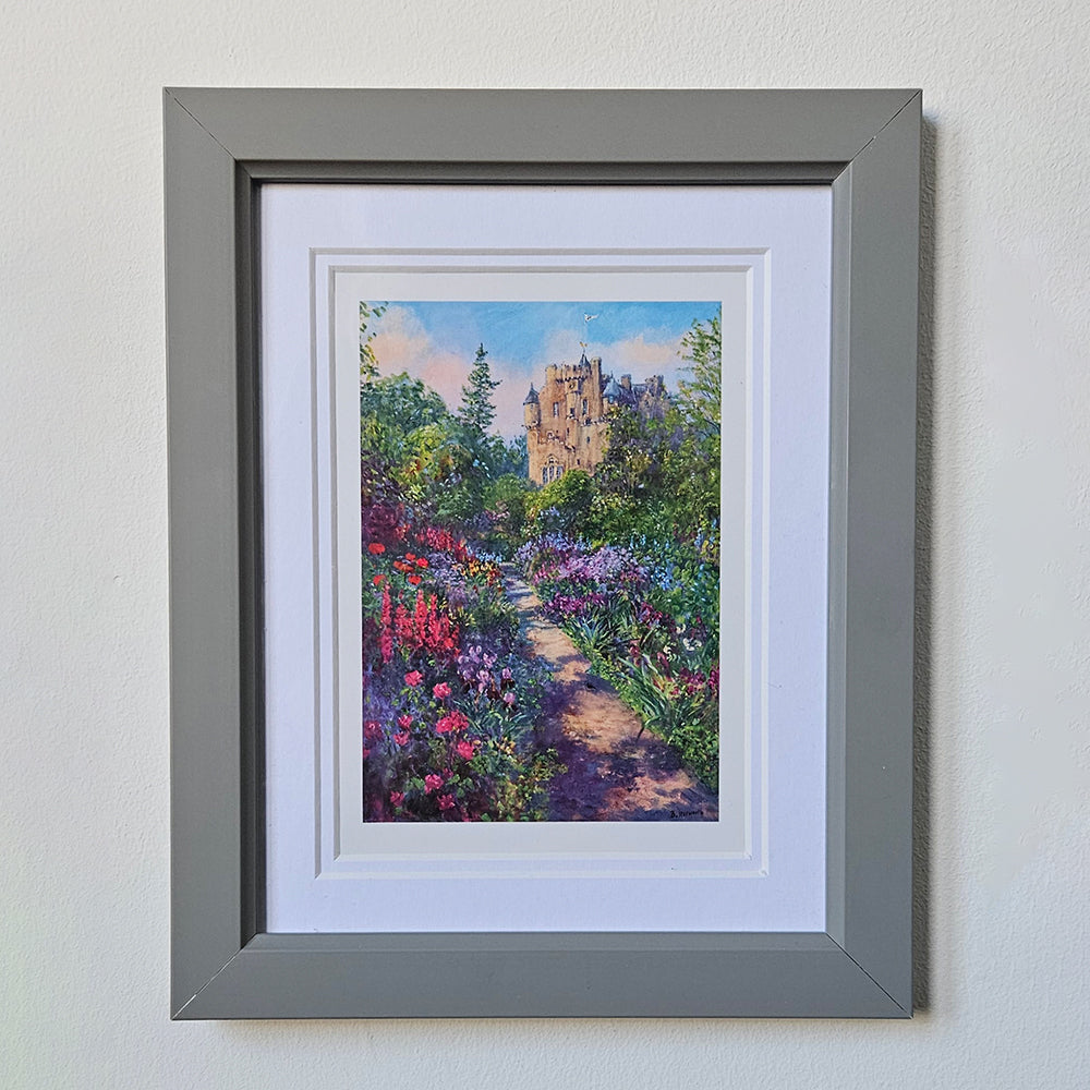 Framed June Borders - Crathes Castle Card