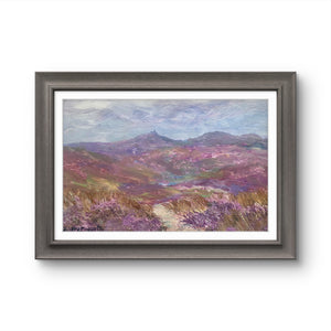 'Clochnaben heather' - Original painting of Feughside