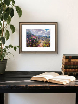 'Roses By The Old Line' - Fine Art Print of Royal Deeside
