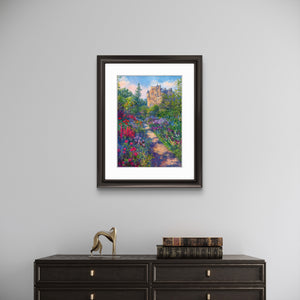 'June Borders' - Fine Art Print of Crathes Castle