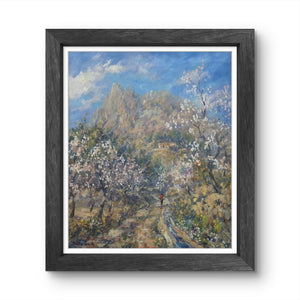 'The road to Puig Campana' - Original oil painting of Finestrat