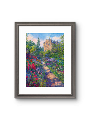 'June Borders' - Fine Art Print of Crathes Castle