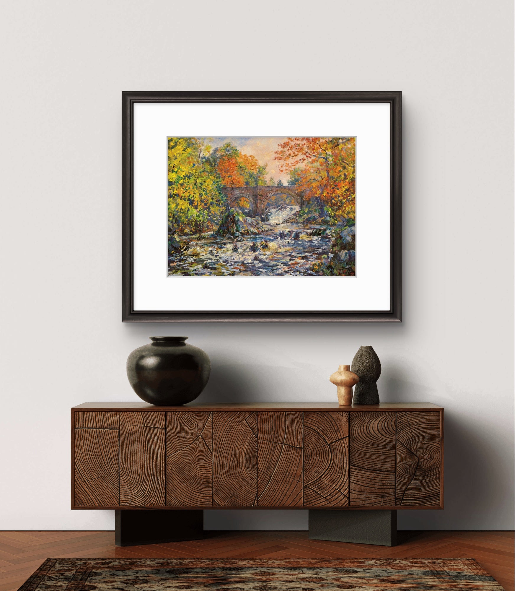 'Autumn Torrents' - Fine Art Print of The Falls of Feugh