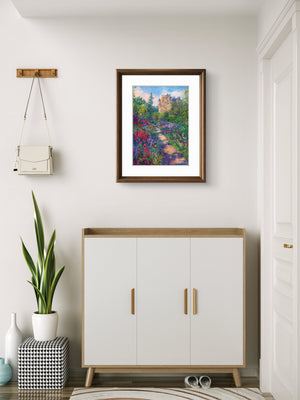 'June Borders' - Fine Art Print of Crathes Castle