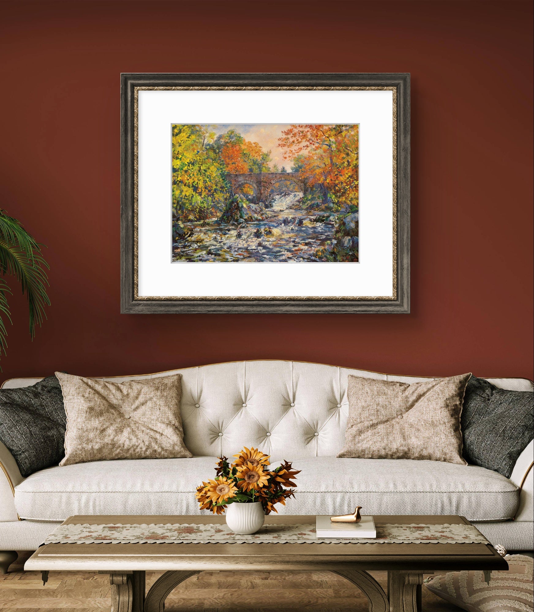 'Autumn Torrents' - Fine Art Print of The Falls of Feugh