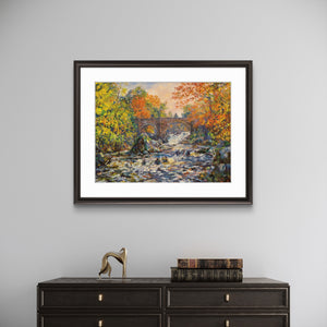 'Autumn Torrents' - Fine Art Print of The Falls of Feugh