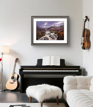 'White Water, Black Burn' - Fine Art Print of Loch Muick