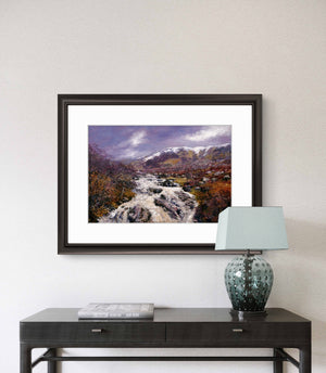 'White Water, Black Burn' - Fine Art Print of Loch Muick