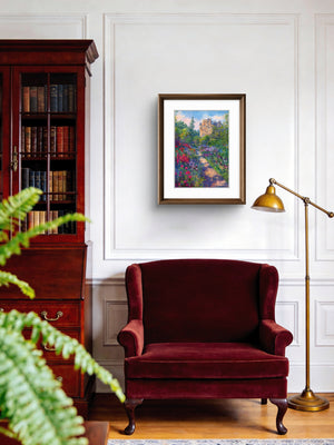 'June Borders' - Fine Art Print of Crathes Castle