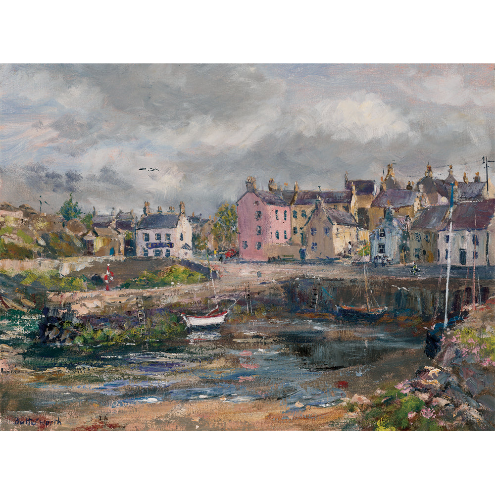 Aberdeenshire artist captures the light and mood of some of Scotlands towns and harbours. Choose Scottish fine artwork of well known places. St Andrews, Crail, Mallaig, Dervaig, Tobermory, Broadford, Plockton, Portsoy, Stonehaven to name a few. 