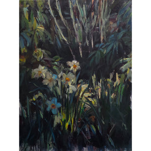 'Secret haven' - Original painting of garden flowers