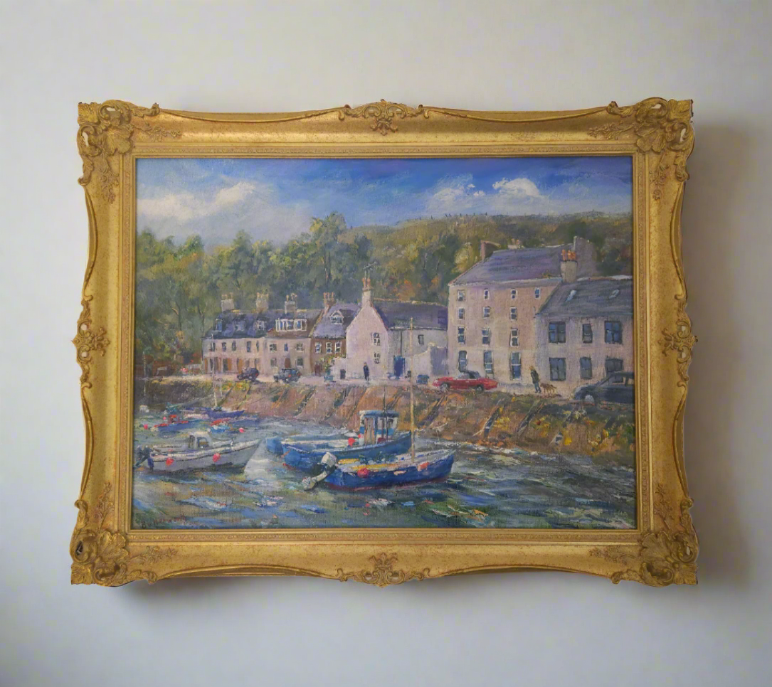 'Summer Breeze' - Original Painting of Stonehaven Harbour