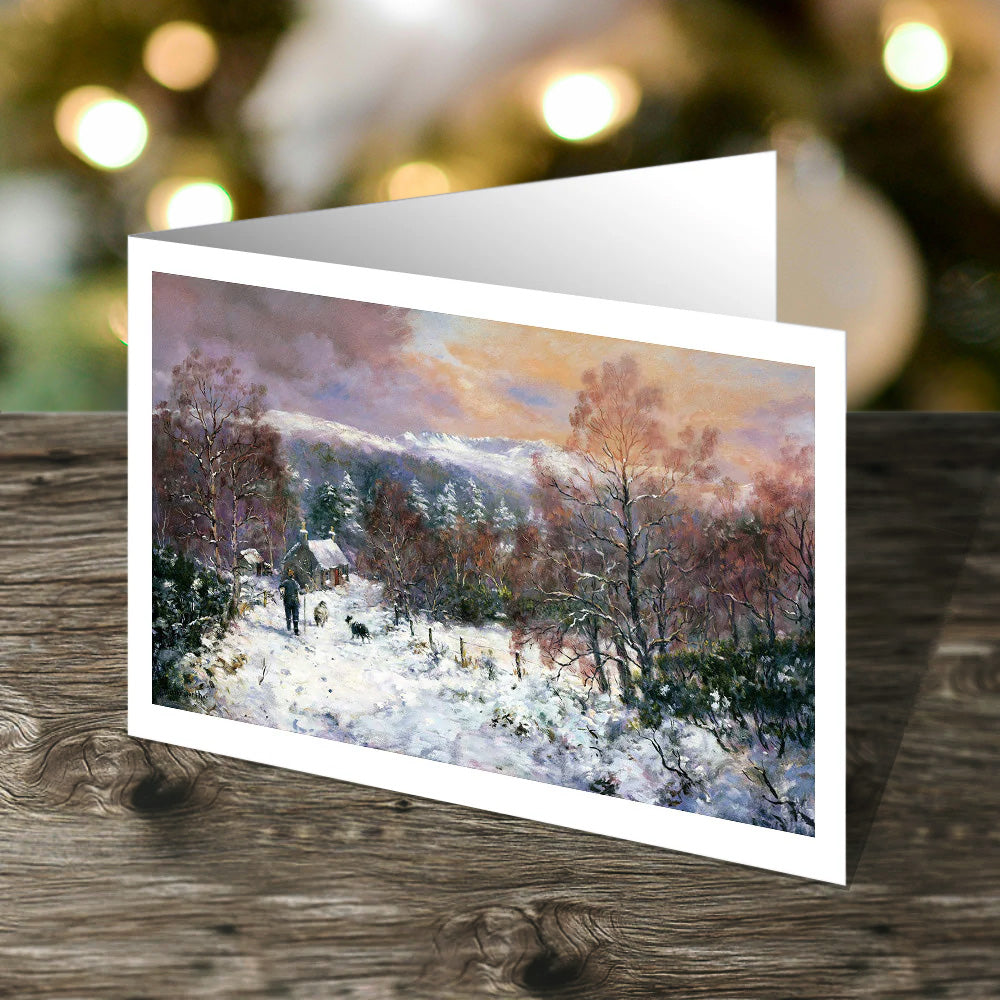 Christmas Collection Pack of 12 Greetings Cards - Winter Paintings of Aberdeenshire