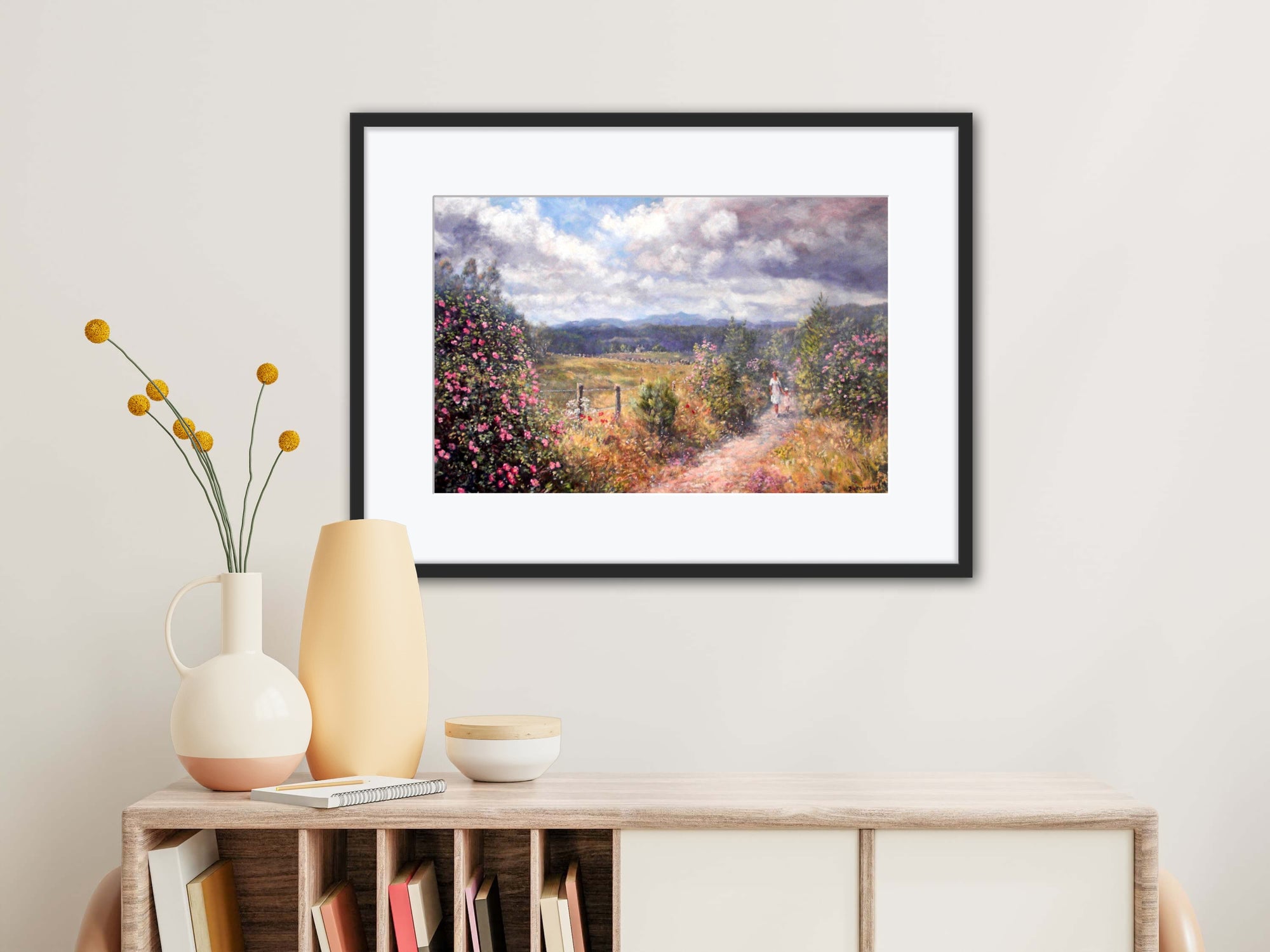 'Wild Roses by the Old Line' - Fine Art Print of Deeside