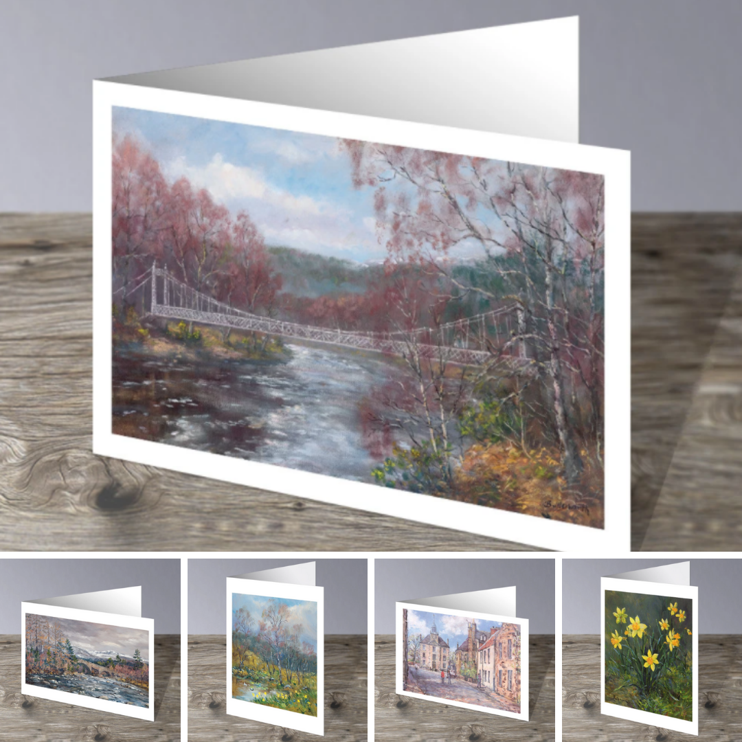 Set of 5 greeting cards by scottish artisit Howard Butterworth