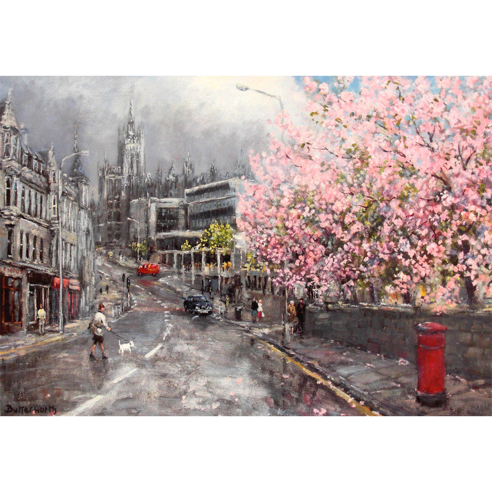 'Spring Blossom and Marischal College' - Fine Art Print of Aberdeen