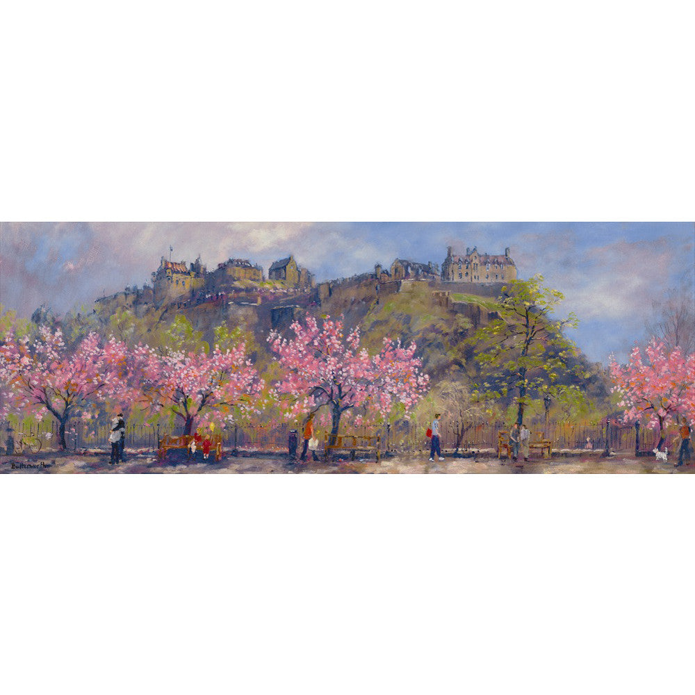 'Street-life' - Fine Art Print of Edinburgh Castle