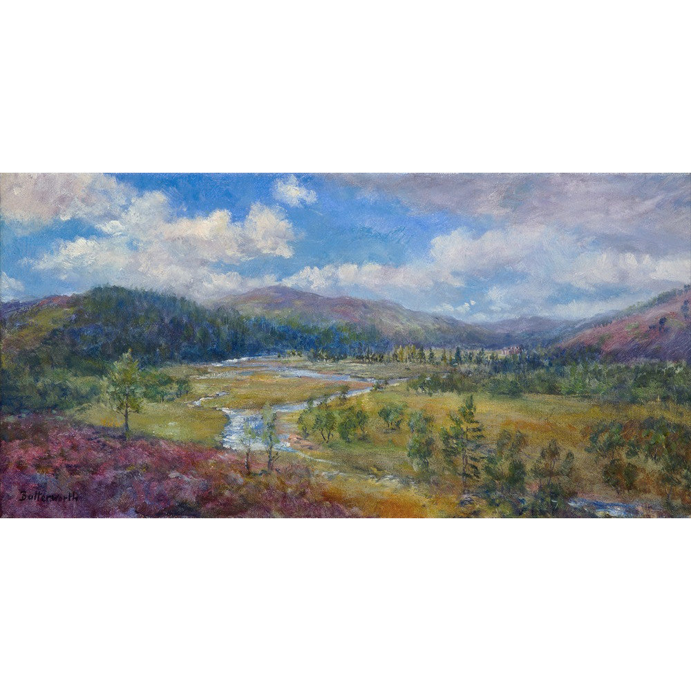 Scottish Fine art print by Howard Butterworth of Braes of Mar in the Cairngorm National Park in Summer. Near Braemar in Royal Deeside