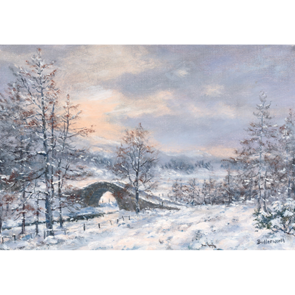 'Winter sunset, Glen Gairn' - Fine Art Print