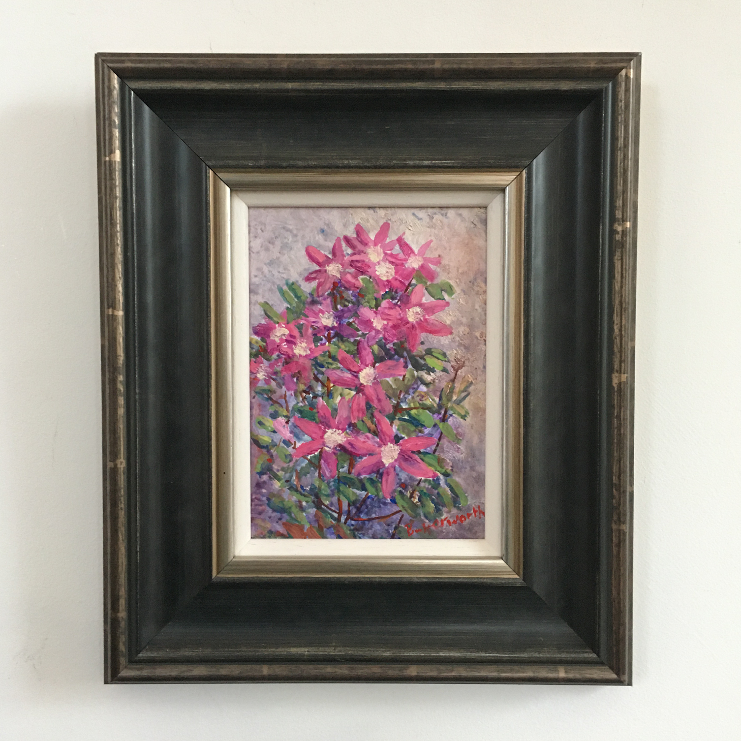 'Summer Clematis at Drummie' - Original Painting of Flowers