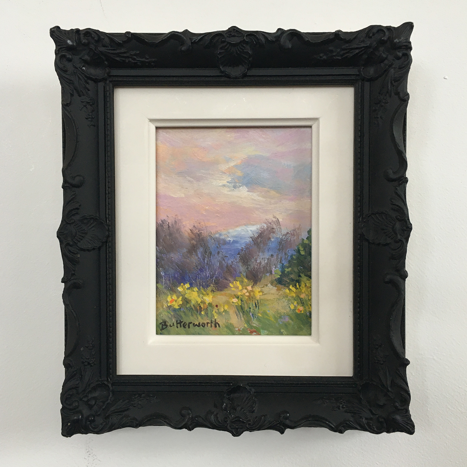 'Spring Sunset at Drummie' - Original Painting of Artist's Garden